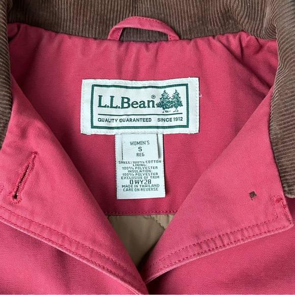 L.L. Bean Classic Barn Jacket Chore Coat Insulated 0WY28 Women's Small Pink - Picture 5 of 10